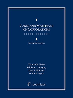 cover image of Cases and Materials on Corporations